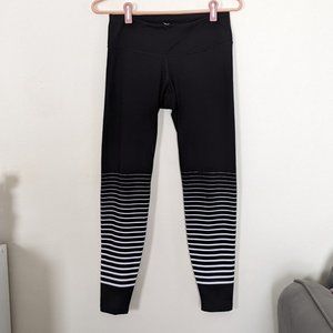 OLD NAVY ACTIVE Black with White Stripes Leggings, Women's Sz M
